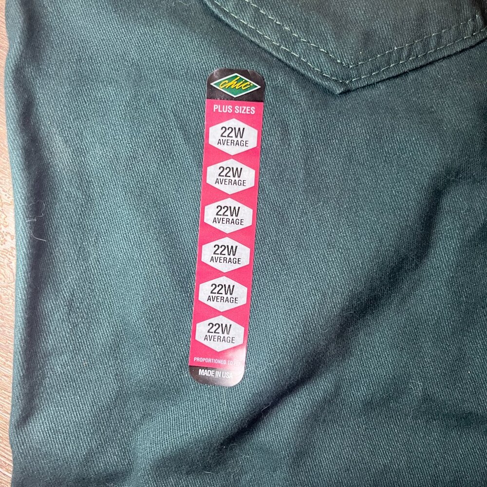 ✨ NWT Vintage 90s Chic Green High Rise Jeans - Made in USA ✨ - Picture 4 of 5